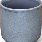 Gray Ceramic 44 Ounce Crackle Mosaic Round Distressed Pot Planter