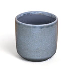Gray Ceramic 44 Ounce Crackle Mosaic Round Distressed Pot Planter