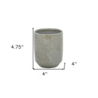Gray Ceramic 20 Ounce Crackle Mosaic Round Distressed Pot Planter