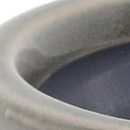 Gray Ceramic 51 Ounce Striped Round Distressed Pot Planter