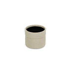 Off White Ceramic 25 Ounce Dotted Round Distressed Pot Planter