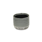 Gray Ceramic 19 Ounce Two Toned Round Distressed Pot Planter