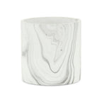 5" White and Gray Marbleized Ceramic Indoor Outdoor Round Pot Planter