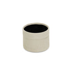 Off White Ceramic 42 Ounce Dotted Round Distressed Pot Planter