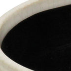 Off White Ceramic 42 Ounce Dotted Round Distressed Pot Planter