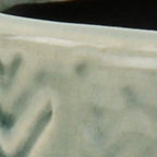 Green Ceramic 16 Ounce Geometric Round Distressed Pot Planter