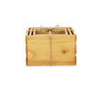 Set of Three Light Brown Nesting Solid Wood Crate