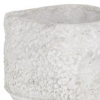 Gray Cement 106 Ounce Crackle Square Distressed Pot Planter