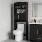 25" Black Wood Freestanding Single Door Bathroom Vanity