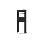 25" Black Wood Freestanding Single Door Bathroom Vanity