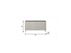 62" Grey Manufactured Wood Six Drawer Double Dresser