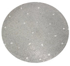 24" Gray And Black Stone And Iron Round Dining Table