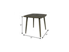 36" Brown Square Solid Wood And Metal Dining Table