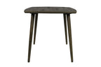 36" Brown Square Solid Wood And Metal Dining Table