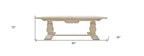 81" Antiqued White Solid Wood Trestle Base Dining Table