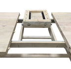 81" Antiqued White Solid Wood Trestle Base Dining Table