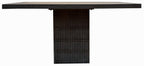 60" Brown Square Solid Wood Dining Table