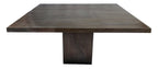60" Brown Square Solid Wood Dining Table