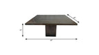 60" Brown Square Solid Wood Dining Table
