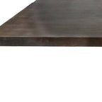 60" Brown Square Solid Wood Dining Table