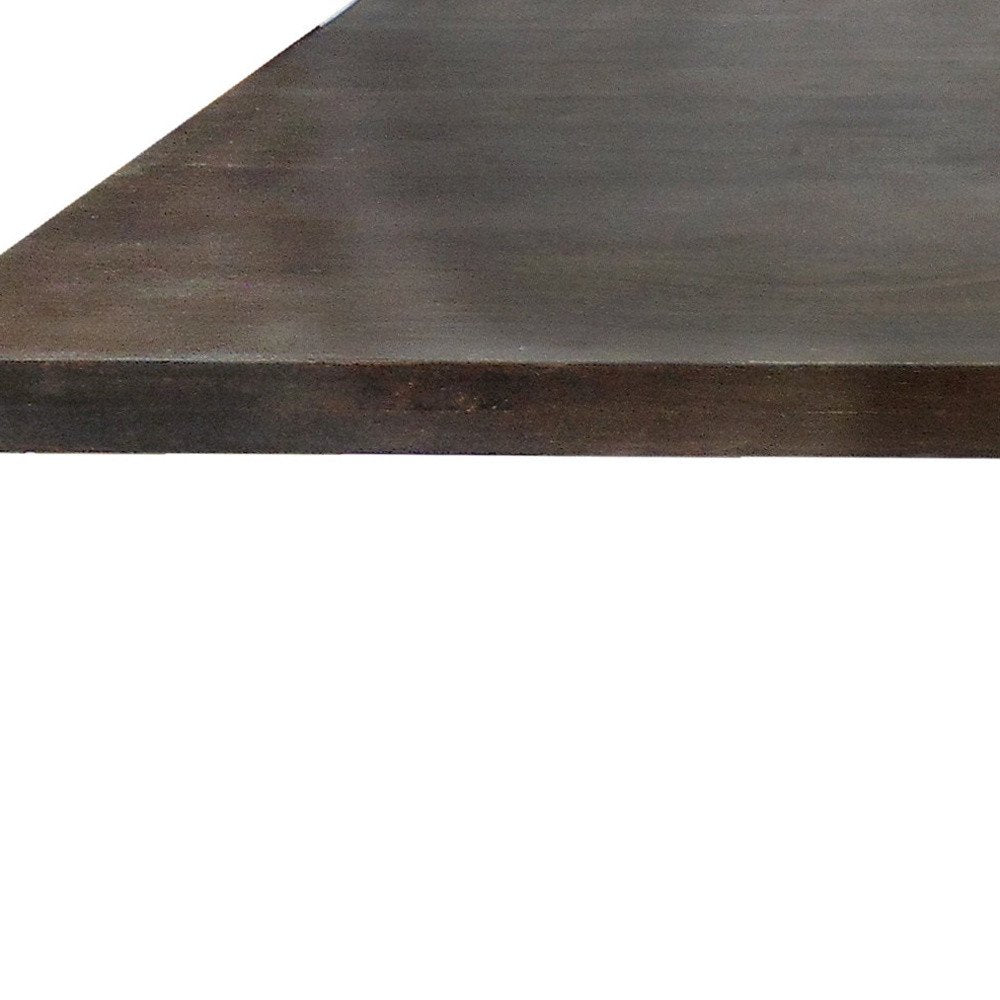 60" Brown Square Solid Wood Dining Table