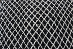 18" Black and Ivory Wool Cube Geometric Pouf Ottoman