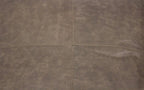 22" Gray Brown Distressed Leather Pouf Ottoman