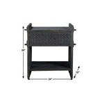 26" Dark Gray One Drawer Nightstand