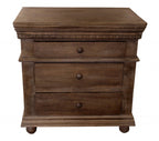 30" Solid Wood Three Drawer Nightstand