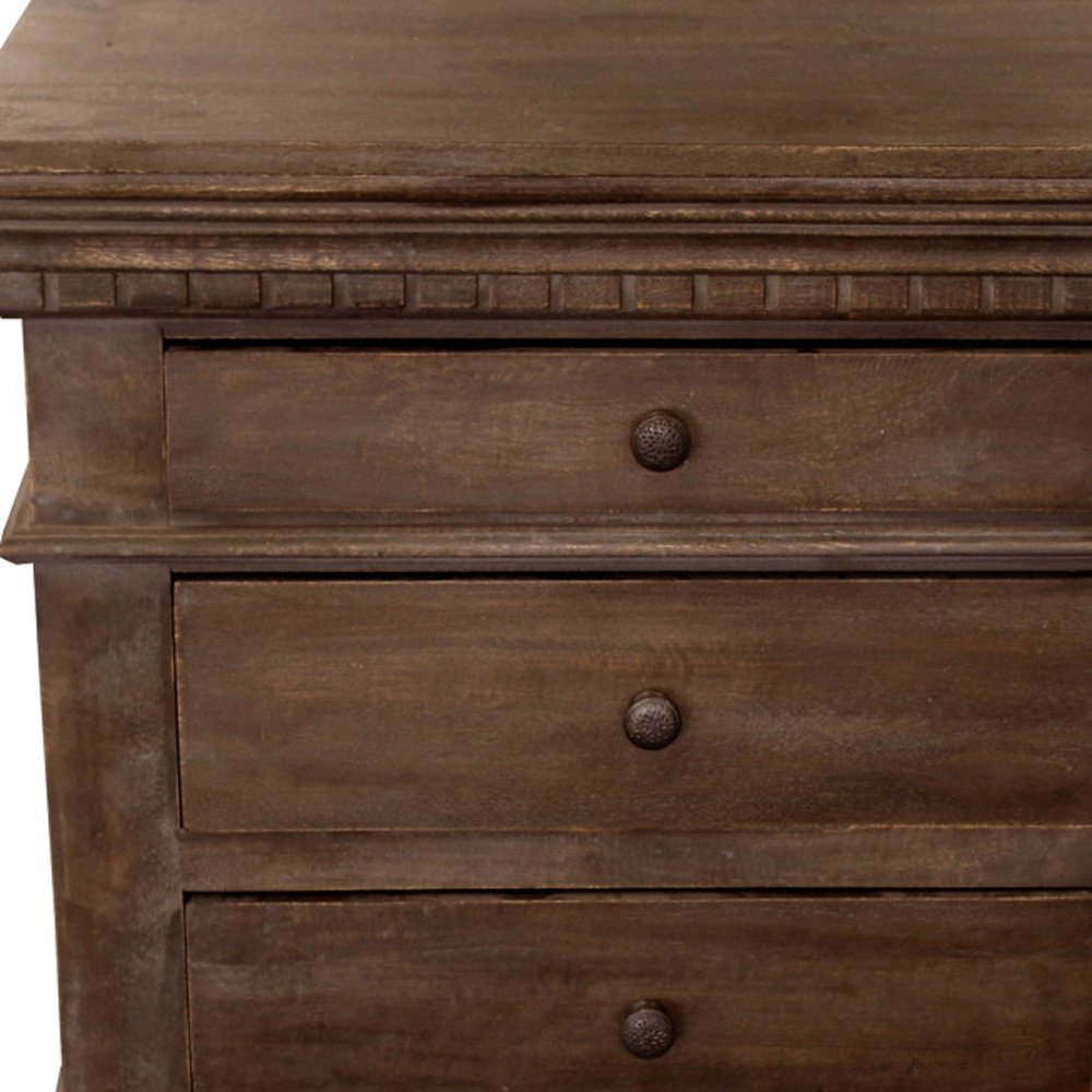 30" Solid Wood Three Drawer Nightstand