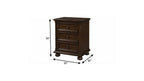 30" Solid Wood Three Drawer Nightstand