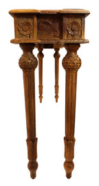 54" Brown Solid Wood Distressed Console Table