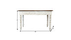 48" Natural and White Solid Wood Distressed Console Table