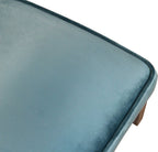 Set of Two Gray And Brown Upholstered Velvet Dining Parsons Chairs