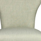 Set of Two Ivory and Brown Upholstered Fabric Dining Parsons Chairs