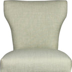 Set of Two Ivory and Brown Upholstered Fabric Dining Parsons Chairs