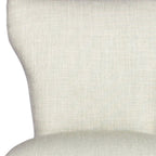 Set of Two Ivory and Brown Upholstered Fabric Dining Parsons Chairs