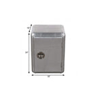 18" Silver Aluminum Standard Accent Cabinet With One Shelf