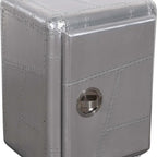 18" Silver Aluminum Standard Accent Cabinet With One Shelf