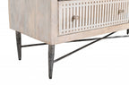 48" Brushed Ivory Solid Wood Six Drawer Double Dresser