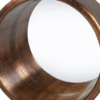 21" Copper Round Metal Framed Accent Mirror