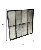 40" Black Square Metal Framed Accent Mirror