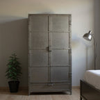36" Silver Iron Drawer Combo Dresser