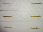 38" Ivory Solid Wood Three Drawer Dresser