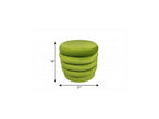 21" Green Velvet Tufted Round Cocktail Ottoman