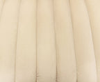 90" Ivory Velvet Sofa And Toss Pillows With Gold Legs