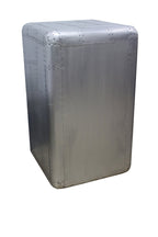 32" Silver Aviator Aluminum Two Drawer Filing Cabinet