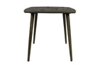 Five Piece Brown and Black Square Solid Wood Dining Set with Four Chairs