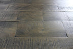 Five Piece Brown and Black Square Solid Wood Dining Set with Four Chairs
