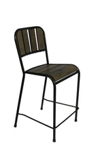 Five Piece Brown and Black Square Solid Wood Dining Set with Four Chairs